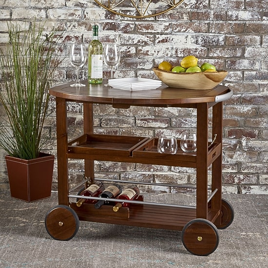 Cynthia Wood-Top Serving Cart