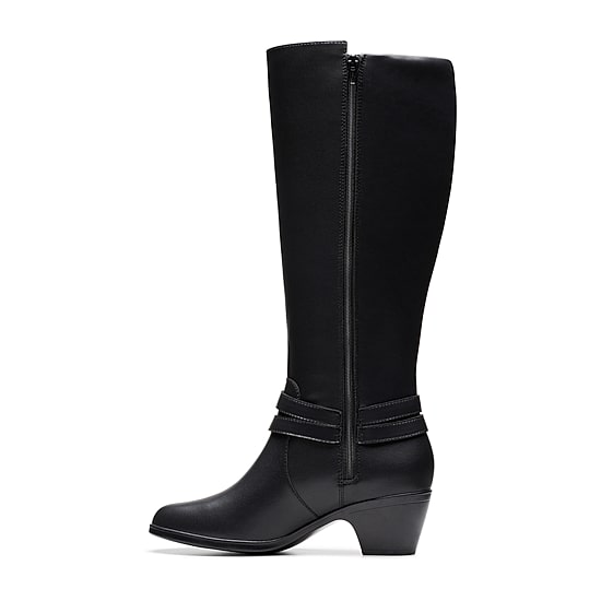 Clarks Womens Emily Dream Block Heel Riding Boots