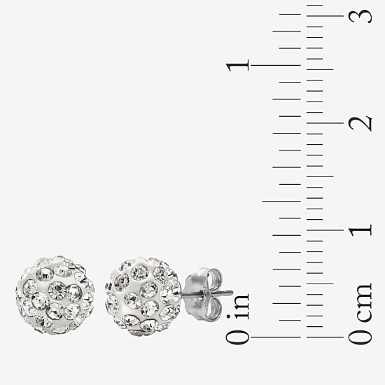 Cultured Freshwater Pearl and Crystal Sterling Silver 8-pr. Stud Earring Set