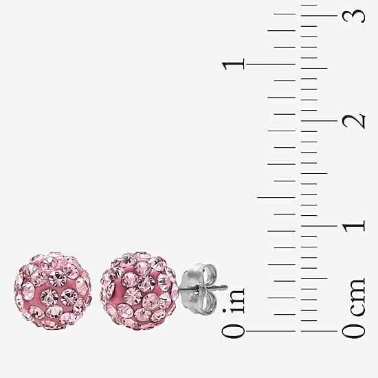 Cultured Freshwater Pearl and Crystal Sterling Silver 8-pr. Stud Earring Set