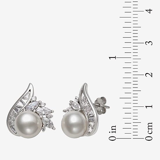 Womens White Cultured Freshwater Pearl Sterling Silver Marquise 2-pc. Jewelry Set