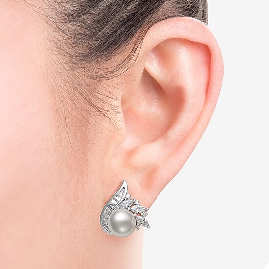 Womens White Cultured Freshwater Pearl Sterling Silver Marquise 2-pc. Jewelry Set