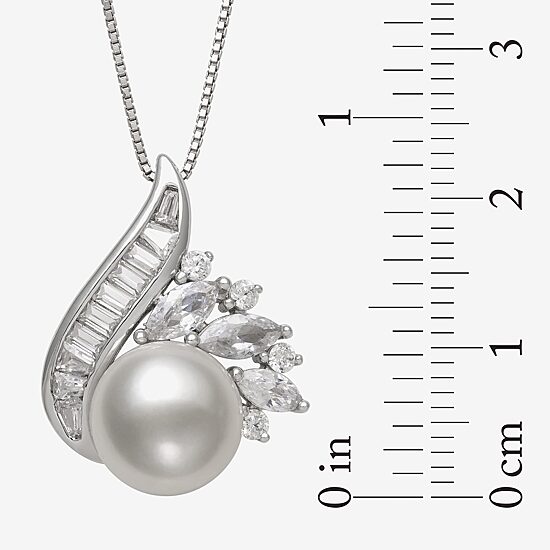 Womens White Cultured Freshwater Pearl Sterling Silver Marquise 2-pc. Jewelry Set