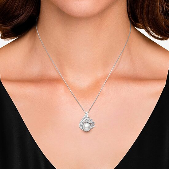 Womens White Cultured Freshwater Pearl Sterling Silver Marquise 2-pc. Jewelry Set