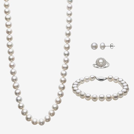 4-pc. Cultured Freshwater Pearl Sterling Silver Jewelry Set