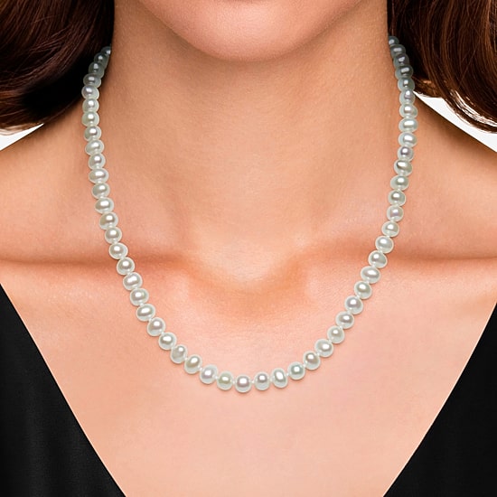 Womens White Cultured Freshwater Pearl Sterling Silver 2-pc. Jewelry Set