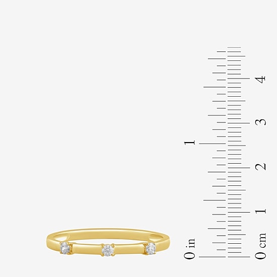 Womens Diamond Accent Lab Grown White Diamond Accent 10K Gold Delicate Cocktail Ring