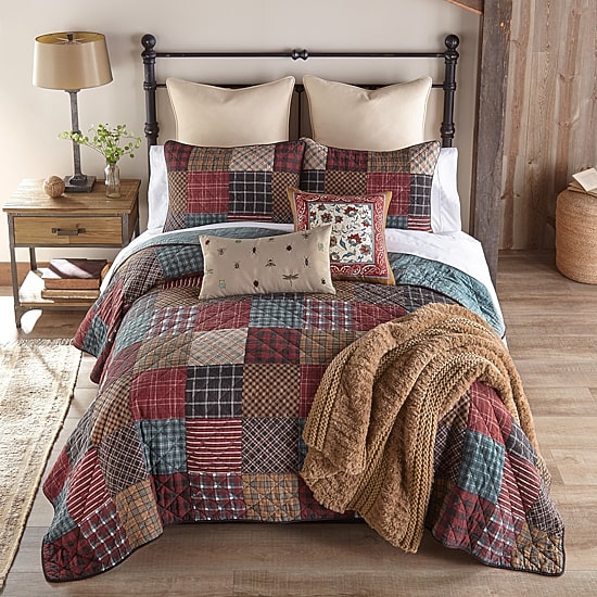 Donna Sharp Appalachia Plaid Hypoallergenic Quilt Set