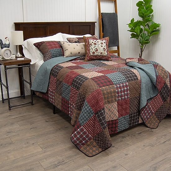 Donna Sharp Appalachia Plaid Hypoallergenic Quilt Set