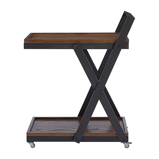 Linon Ebbtide Wood-Top Serving Cart