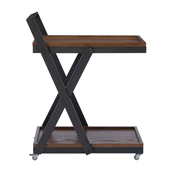 Linon Ebbtide Wood-Top Serving Cart
