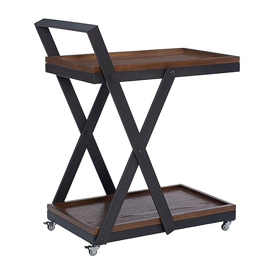 Linon Ebbtide Wood-Top Serving Cart