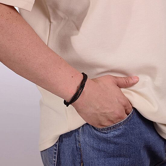 Mens Stainless Steel Wrap Bracelet