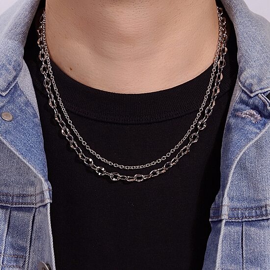 Mens Stainless Steel 22 Inch Link Chain Necklace