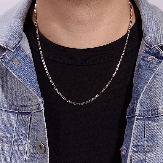 Stainless Steel Solid Wheat Chain Necklace