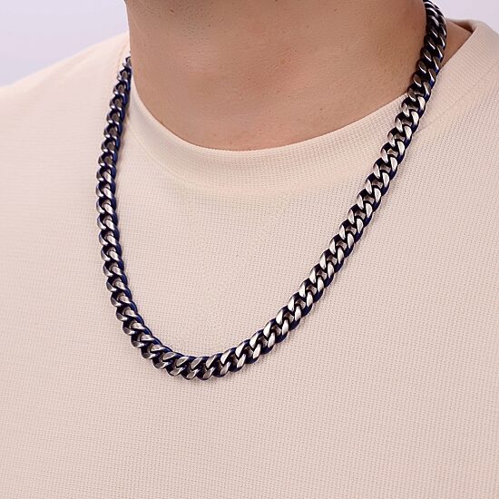Mens Stainless Steel 24 Inch Curb Chain Necklace