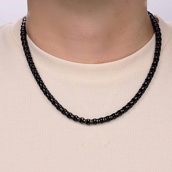 Mens Stainless Steel 24 Inch Box Chain Necklace