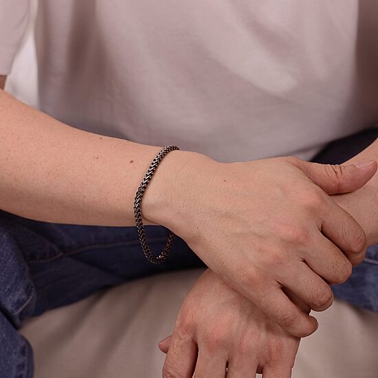 Mens Stainless Steel Wrap Bracelet