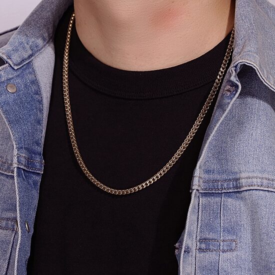Mens Stainless Steel 24 Inch Wheat Chain Necklace