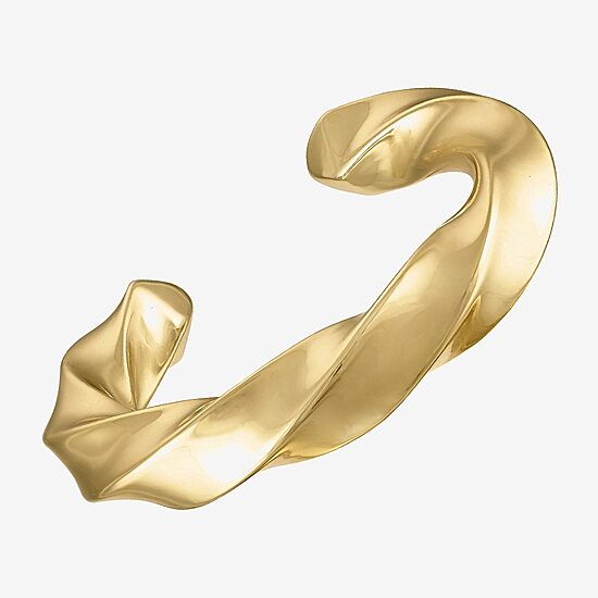 Womens 14K Gold Over Silver Bangle Bracelet