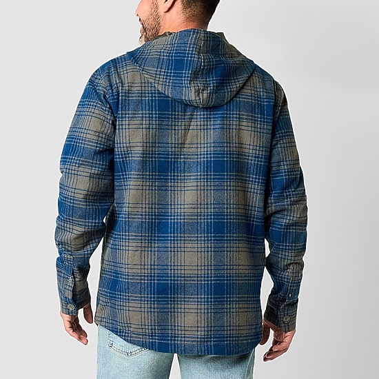 Victory Flannel Pullover Mens Hooded Midweight Shirt Jacket