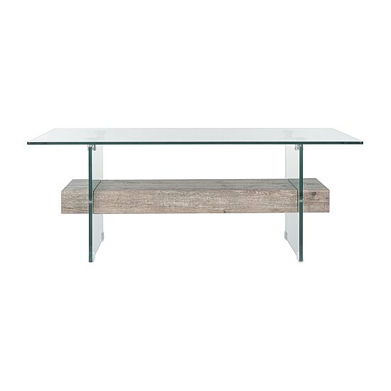 Safavieh Kayley Storage Glass Coffee Table
