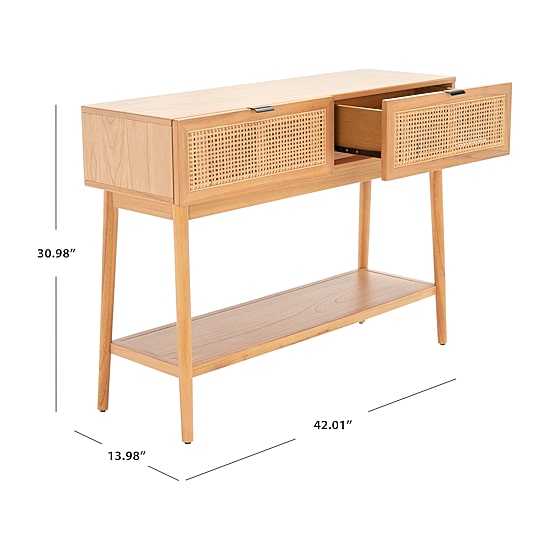 Safavieh Baisley Storage 2-Drawer Rattan Console Table