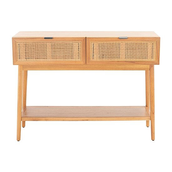 Safavieh Baisley Storage 2-Drawer Rattan Console Table