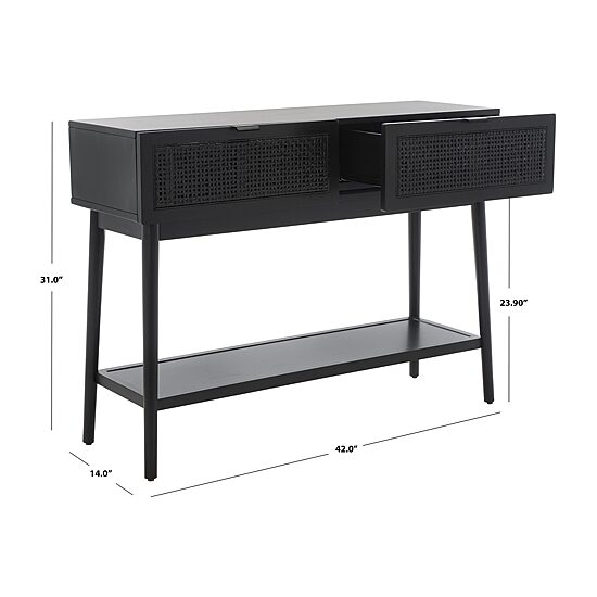 Safavieh Baisley Storage 2-Drawer Rattan Console Table