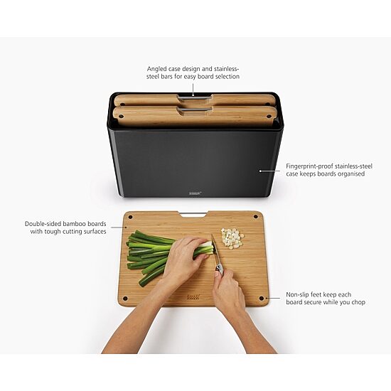 Joseph Joseph Folio 3-pc. Bamboo Cutting Board Set