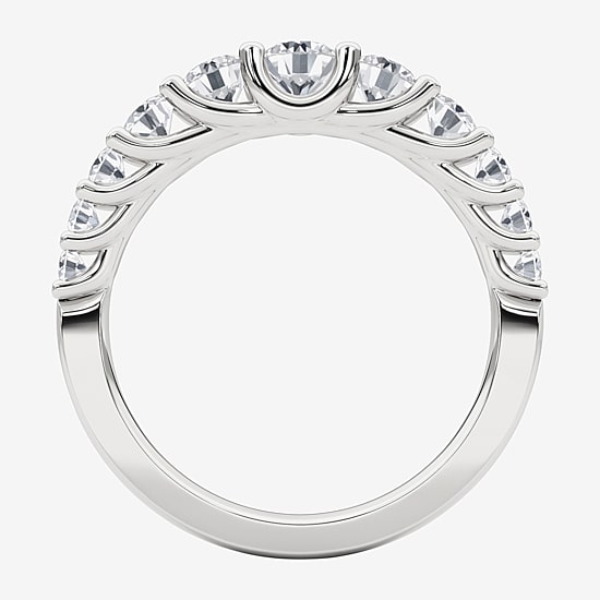 Grown Gorgeous Womens 2.5MM 1 CT. T.W. Lab Grown White Diamond 14K Gold Anniversary Wedding Band