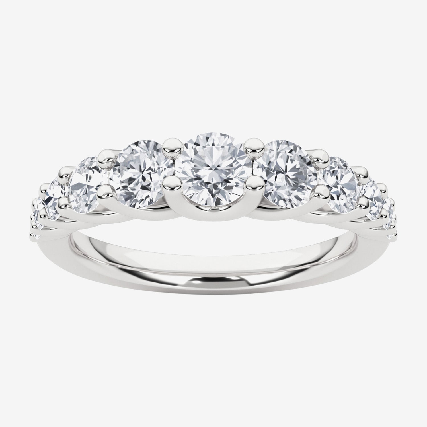 Grown Gorgeous Womens 2.5MM 1 CT. T.W. Lab White Diamond 14K Gold Anniversary Wedding Band