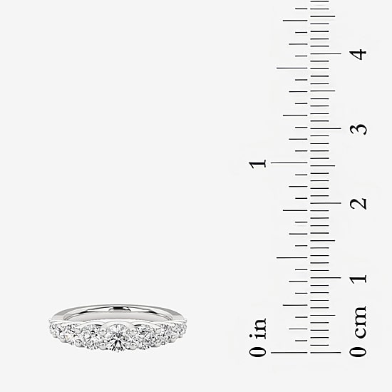 Grown Gorgeous Womens 2.5MM 1 CT. T.W. Lab Grown White Diamond 14K Gold Anniversary Wedding Band