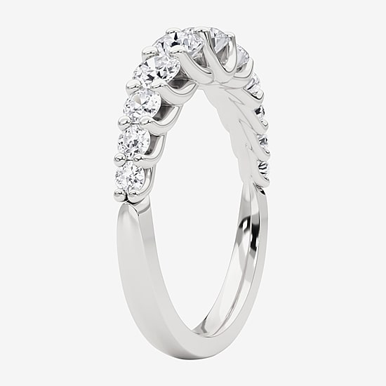 Grown Gorgeous Womens 2.5MM 1 CT. T.W. Lab Grown White Diamond 14K Gold Anniversary Wedding Band