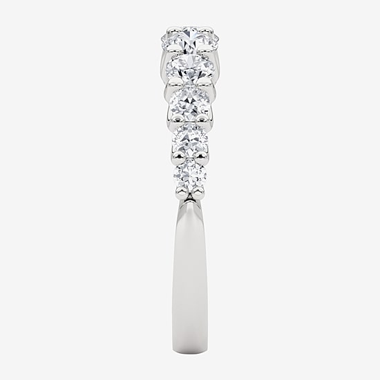 Grown Gorgeous Womens 2.5MM 1 CT. T.W. Lab Grown White Diamond 14K Gold Anniversary Wedding Band
