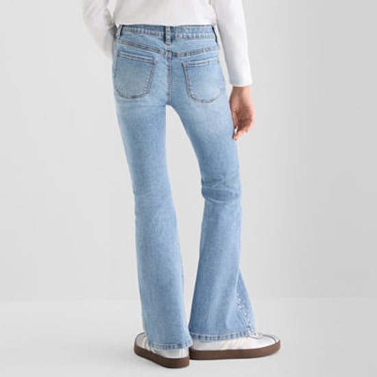 Vanilla Star Big Kid Girls Mid Rise Flare Leg Jean