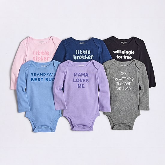 Okie Dokie Baby Unisex Round Neck Long Sleeve Rib Bodysuit