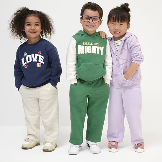 Okie Dokie Toddler & Little Unisex Wide Leg Regular Fit Fleece Pull-On Pant