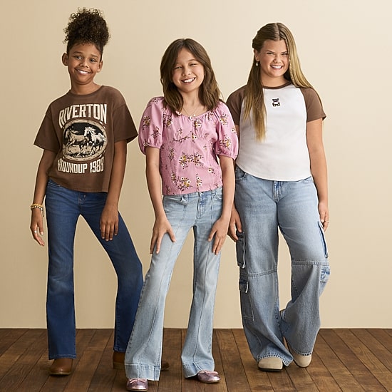 Thereabouts Little & Big Kid Girls U Neck Short Sleeve Blouse