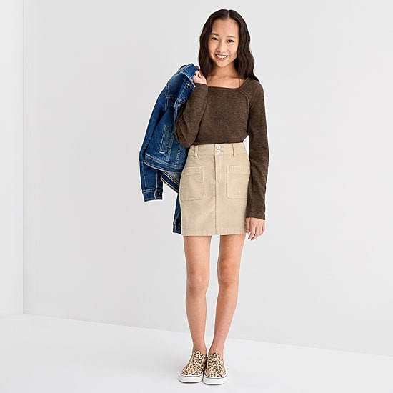 Thereabouts Little & Big Kid Girls Corduroy A-Line Skirt
