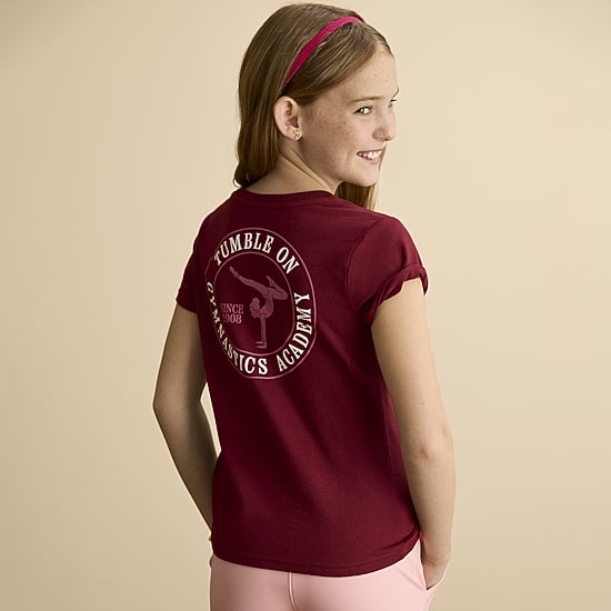 Xersion Little & Big Kid Girls Crew Neck Short Sleeve Regular Fit Graphic T-Shirt