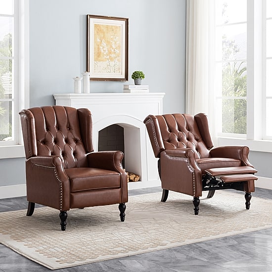 2-pc. Tufted Roll-Arm Recliner