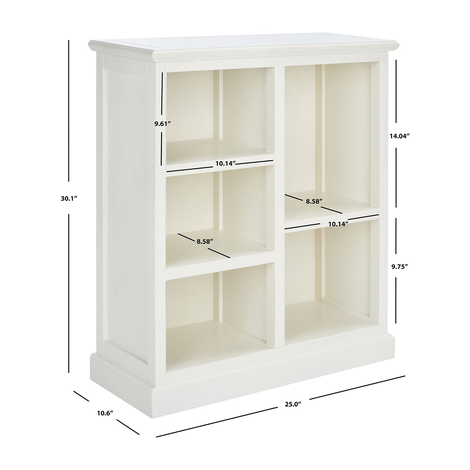 Safavieh Maralah Storage Wood 5-Shelf Cube Unit Bookshelf