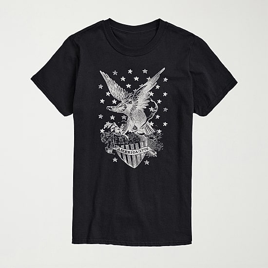 Mens Crew Neck Short Sleeve Regular Fit Big and Tall Graphic T-Shirt