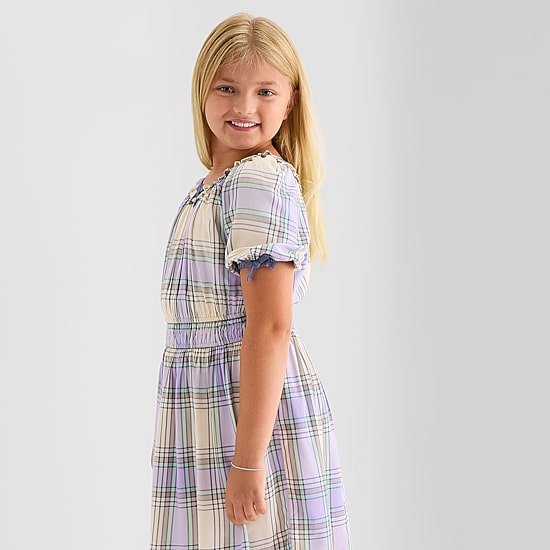 Thereabouts Little & Big Kid Girls Short Sleeve A-Line Dress