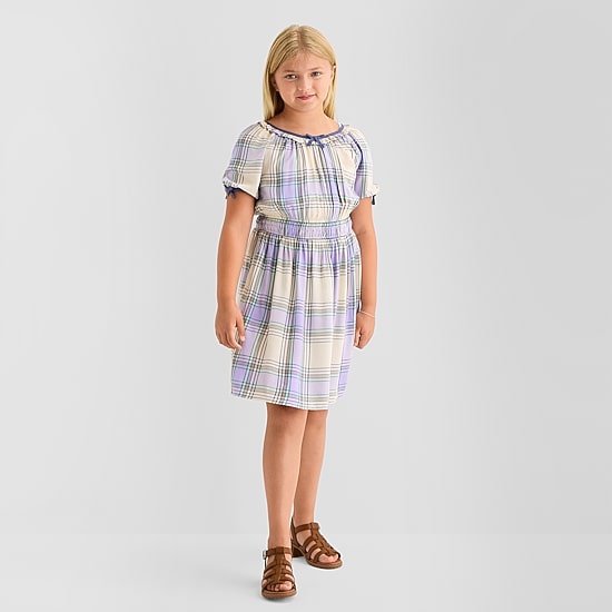 Thereabouts Little & Big Kid Girls Short Sleeve A-Line Dress