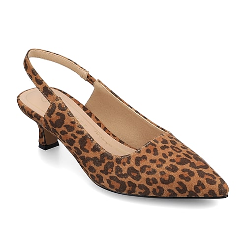 Journee Collection Paulina Womens Pointed Closed Toe Spool Heel Pumps, 12 Wide, Brown