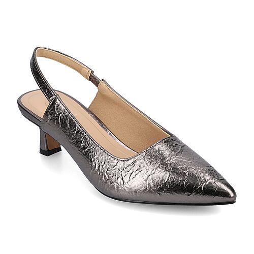 Journee Collection Paulina Womens Pointed Closed Toe Spool Heel Pumps, 9 Wide, Gray