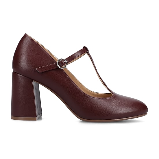Journee Collection Talani Womens Almond Closed Toe Block Heel Pumps
