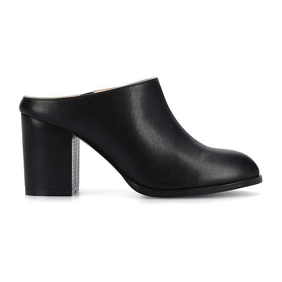 Journee Collection Womens Pointed Closed Toe Stacked Heel Pumps